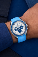 Speedmaster Anniversary Series 42mm (Pulseira de Borracha) - Azul Capri