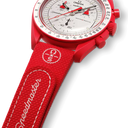 MOONSWATCH RED/WHITE RUBBER