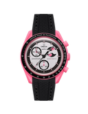 Mission To The Pink Moonphase (Pulseira de Borracha) - Preto Premium