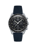 Mission To The Moon (Pulseira de Couro) - Preto Epsom