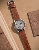 Mission To Saturn (Pulseira de Couro) - Crocodilo Marrom Claro em Relevo