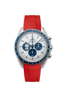 Speedmaster Anniversary Series 42mm (Pulseira de Borracha) - Vermelho