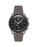 Mission To The Moon (Pulseira de Couro) - Cinza Epsom