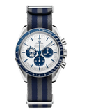 Speedmaster Anniversary Series 42mm (Pulseira Nato) - Poliamida, 5 riscas cinzento e azul