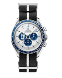 Speedmaster Anniversary Series 42mm (Pulseira Nato) - Poliamida, preta e branca