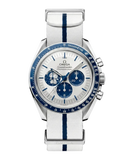 Speedmaster Anniversary Series 42mm (Pulseira Nato) - Poliamida, azul e branca