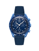 Mission To Neptune (Pulseira de Couro) - Epsom Azul Marinho