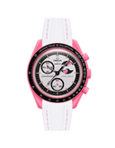 Mission To The Pink Moonphase (Pulseira de Borracha) - Pontos Branco e Rosa Premium