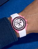 Mission To The Pink Moonphase (Pulseira de Borracha) - Branco Premium