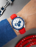 Speedmaster Anniversary Series 42mm (Pulseira de Nylon) - Vermelho