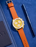 Mission To The Sun (Pulseira de Couro) - Laranja Epsom
