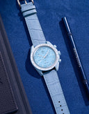 Mission to Uranus (Pulseira de Couro) - Jacaré Azul Celeste