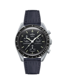 Mission To The Moon (Pulseira de Couro) - Jacaré Preto Relevo