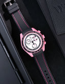 Mission To The Pink Moonphase (Pulseira de Borracha) - Pontos Pontos Preto e Rosa Premium