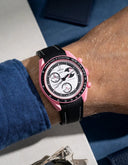 Mission To The Pink Moonphase (Pulseira de Borracha) -  Pontos Preto e Branco Premium
