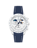 Mission To Earthphase - Moonshine Gold Snow (Pulseira de Borracha) - Pontos Azuis e Branco Premium