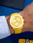 Premium Curved Rubber Strap - Yellow