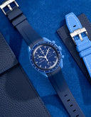 Curved Rubber Strap - Blue