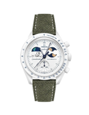 Mission To Earthphase - Moonshine Gold Snow (Pulseira de Couro) - Jeans Verde Militar
