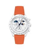 Mission To Earthphase - Moonshine Gold Snow (Pulseira de Couro) - Couro de Vaca Laranja