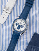 Speedmaster Anniversary Series 42mm (Pulseira de Borracha) - Azul Premium