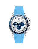 Speedmaster Anniversary Series 42mm (Pulseira de Borracha) - Capri Blue
