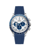 Speedmaster Anniversary Series 42mm (Pulseira de Borracha) - Azul Premium