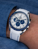 Speedmaster Anniversary Series 42mm (Pulseira de Borracha) - Pontos Brancos e Azuis