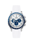 Speedmaster Anniversary Series 42mm (Pulseira de Borracha) - Branco Premium