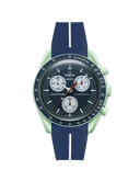 Mission to Earth (Pulseira de Borracha) - Listrado Azul e Branco