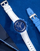 Mission To Neptune (Pulseira de Borracha) - Pontos Premium Branco e Azul