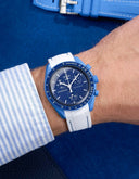 Mission To Neptune (Pulseira de Borracha) - Pontos Premium Branco e Azul