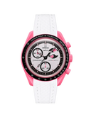 Mission To The Pink Moonphase (Pulseira de Borracha) - Branco Premium